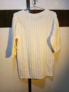 Max Ivory Knit Short Sleeve Top
