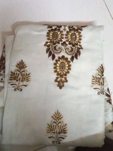 Embroidered Cream Tunic Top