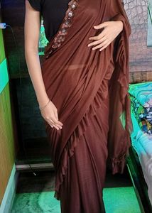 Readymade Brown Saree