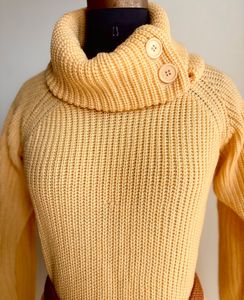 Yellow Knit Mini Dress