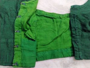 Green Colour Cotton Blouse