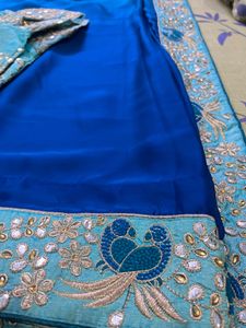 Embroidered Aqua Blouse