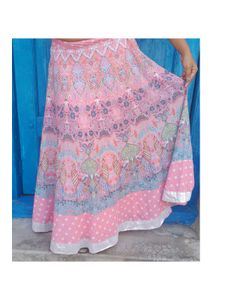 Pink Paisley Maxi Skirt