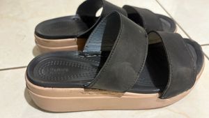 Black Crocs Slides