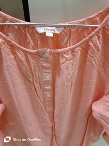 Chanderi Cotton Peach Top