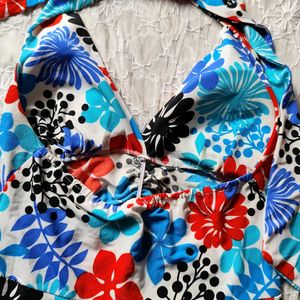 Floral Vibe Wrap Dress – Free Size