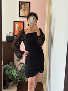 Black Dobby Dress Size S