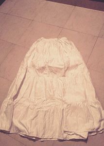 Tiered White Maxi Skirt