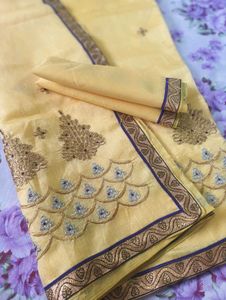 Elegant Embroidered Saree🌹❤