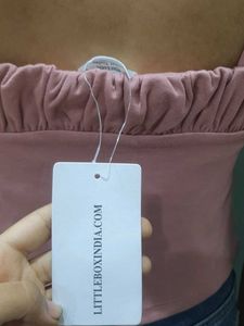 Pink Tie-Strap Top
