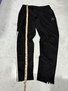 Adidas Black Track Pants with zip opening