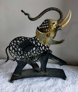 Vintage Metal Elephant Figurine
