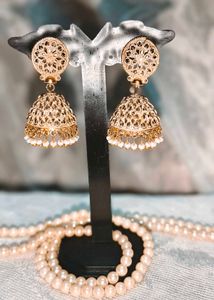 Golden Jhumka Earrings