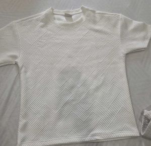 Patterned White T-Shirt