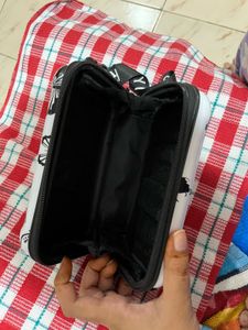 Butterfly Print Mini Suitcase Bag