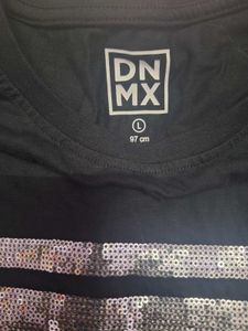 Sequin Black Tee