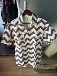 Chevron Print Short Sleeve Shirt