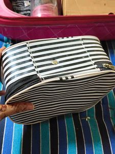 Striped Cosmetic/Makeup Bag