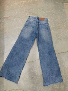 blue baggy denim jeans