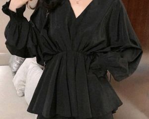 Black Peplum Blouse