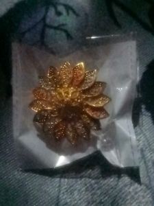 Tri-Color Floral Statement Ring