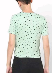 RIO - Polka-Dot Crew-Neck Top