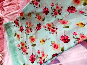 Floral Print Fabric Saree