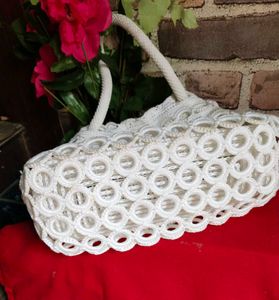 Crochet Handbag White Looks Awesome