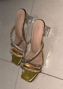 Gold Rhinestone Heels
