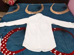 Textured White Trendy Shirt