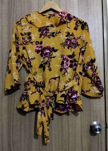 Floral Wrap Top