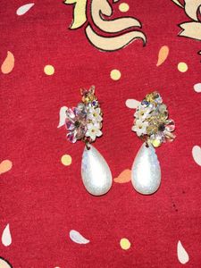 Floral Statement Drop Earrings
