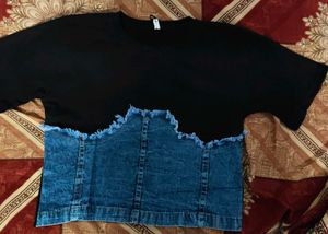 Denim Black Top...