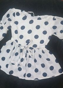 Brand New Polkadot Top For Girls