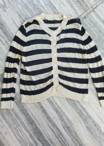 Striped Knit Cardigan