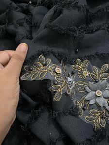 Black Hijab with Fringe