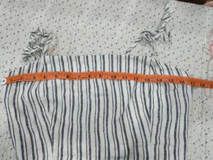 Stripy Sleeveless Crop Top