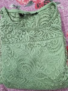 Olive Green Nylon Dress