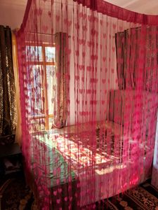 6 Pink Heart shape curtains