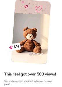 Crochet Teddy Bear - Adorable!