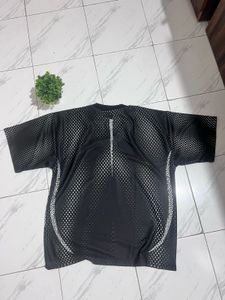 Graphic Print Mesh T-Shirt