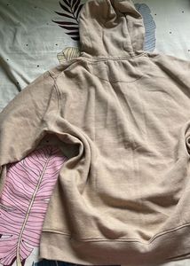 Beige Graphic Hoodie