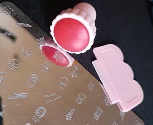 Nail Art Stamping Plate (With Stamp)