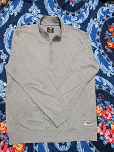 Grey Teamspirrt Zip Pullover