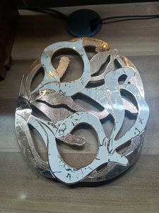 Vintage Gold & Ivory Calla Lilly Trivet Hot Plate