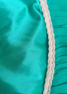 Strappy Grecian Blue-Green Pleated Gown