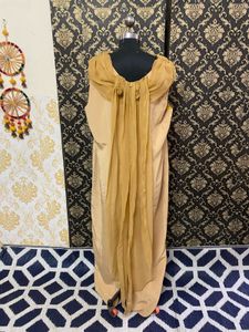 Beige Cowl Neck Maxi Dress