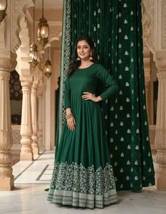 Elegant Green Ethnic Gown