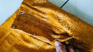 Designer Haldi Outfit Slit Skirt With Shrug