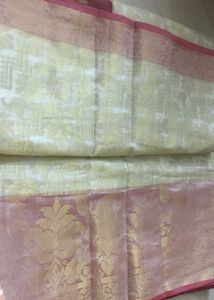 Brand New Cotton Saree + Blouse With Zari Thread